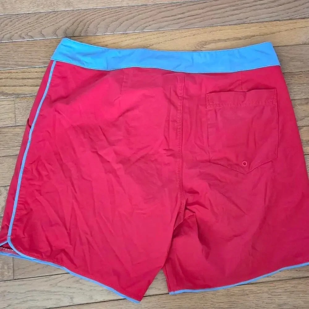 rhone mens swimming shorts trunks red blue 34